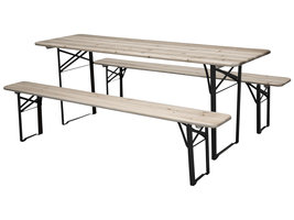 Guniess picknicktafel incl. bankje zwart, natuur.