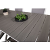 Levels tuinmeubelset tafel 100x229/310cm en 8 stoel 5pos Albany wit, grijs.