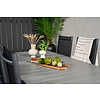 Levels tuinmeubelset tafel 100x229/310cm en 6 stoel Break zwart, grijs.
