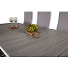 Levels tuinmeubelset tafel 100x229/310cm en 6 stoel Copacabana wit, grijs.