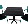 Way tuinmeubelset tafel 70x70cm en 2 stoel Nicke groen, zwart.