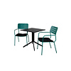 Way tuinmeubelset tafel 70x70cm en 2 stoel Nicke groen, zwart.