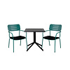 Way tuinmeubelset tafel 70x70cm en 2 stoel Nicke groen, zwart.