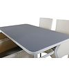 Virya tuinmeubelset tafel 90x160cm en 4 stoel Malin wit, grijs.