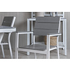 Virya tuinmeubelset tafel 90x160cm en 4 stoel Levels wit, grijs.