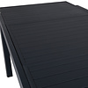 Marbella tuinmeubelset tafel 100x160/240cm en 6 stoel Albany zwart.
