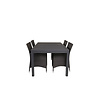 Marbella tuinmeubelset tafel 100x160/240cm en 4 stoel Knick zwart.