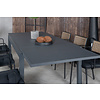 Marbella tuinmeubelset tafel 100x160/240cm en 6 stoel Paola zwart.