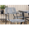 Virya tuinmeubelset tafel 90x160cm en 4 stoel armleuningG Lindos zwart, grijs.