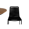 Mexico tuinmeubelset tafel Ã˜140cm en 4 stoel stapelS Lindos zwart, naturel.