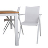 Panama tuinmeubelset tafel 90x152/210cm en 4 stoel Alina wit, naturel.