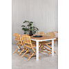 Panama tuinmeubelset tafel 90x152/210cm en 4 stoel Cane lichtgrijs, naturel.