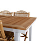 Panama tuinmeubelset tafel 90x152/210cm en 4 stoel Cane lichtgrijs, naturel.