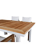 Panama tuinmeubelset tafel 90x152/210cm en 4 stoel Erica naturel, wit.