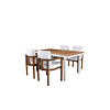 Panama tuinmeubelset tafel 90x152/210cm en 4 stoel Erica naturel, wit.