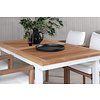 Panama tuinmeubelset tafel 90x152/210cm en 4 stoel Erica naturel, wit.