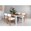 Panama tuinmeubelset tafel 90x152/210cm en 4 stoel Erica naturel, wit.