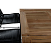 Panama tuinmeubelset tafel 90x152/210cm en 4 stoel stapelS Lindos zwart, naturel.