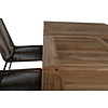 Panama tuinmeubelset tafel 90x152/210cm en 4 stoel stapelL Lindos zwart, naturel.