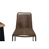 Panama tuinmeubelset tafel 90x152/210cm en 4 stoel stapelL Lindos zwart, naturel.