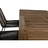 Panama tuinmeubelset tafel 90x152/210cm en 6 stoel stapelL Lindos zwart, naturel.