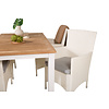 Panama tuinmeubelset tafel 90x152/210cm en 4 stoel Malin wit, naturel.