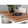 Panama tuinmeubelset tafel 90x152/210cm en 4 stoel Malin wit, naturel.