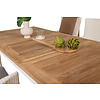 Panama tuinmeubelset tafel 90x152/210cm en 6 stoel Malin wit, naturel.