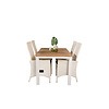 Panama tuinmeubelset tafel 90x152/210cm en 4 stoel Padova wit, naturel.