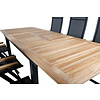Panama tuinmeubelset tafel 90x152/210cm en 6 stoel Panama zwart, naturel.