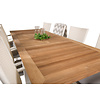 Panama tuinmeubelset tafel 90x160/240cm en 8 stoel Anna wit, naturel.