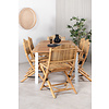 Panama tuinmeubelset tafel 90x160/240cm en 6 stoel Cane lichtgrijs, naturel.