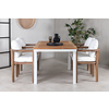 Panama tuinmeubelset tafel 90x160/240cm en 4 stoel Erica naturel, wit.