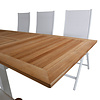 Panama tuinmeubelset tafel 90x160/240cm en 6 stoel Panama wit, naturel.