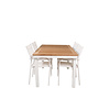 Panama tuinmeubelset tafel 90x160/240cm en 4 stoel Santorini wit, naturel.