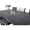 Rives tuinmeubelset tafel 100x200cm en 6 stoel Parma zwart.