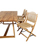 Plankton tuinmeubelset tafel 100x220cm en 6 stoel Cane lichtgrijs, naturel.