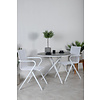 Parma tuinmeubelset tafel Ø90cm en 2 stoel Alina wit, grijs, crèmekleur.