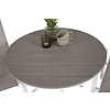 Parma tuinmeubelset tafel Ø90cm en 2 stoel Copacabana wit, grijs, crèmekleur.