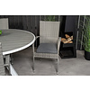 Parma tuinmeubelset tafel Ã˜140cm en 6 stoel Anna grijs.