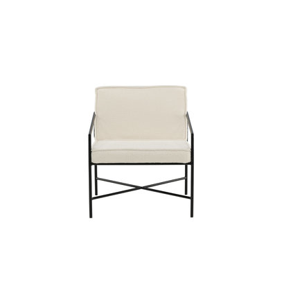 Rakel fauteuil teddy stof offwhite.