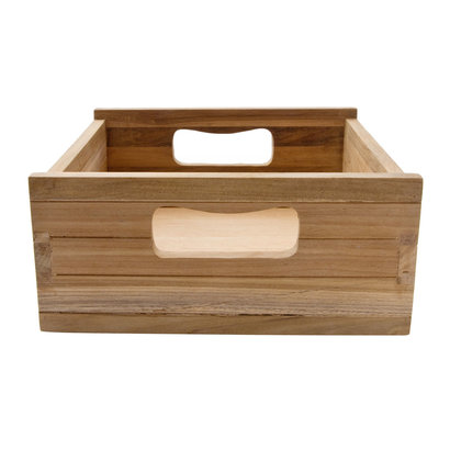 Bordeaux houten kistenset met 3 stuks. naturel.