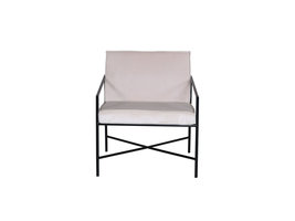 Rakel fauteuil velours beige.