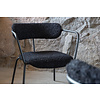 Fluffy fauteuil teddy stof zwart.