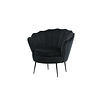 Calais fauteuil velours zwart.