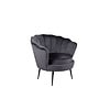 Calais fauteuil velours donkergrijs.