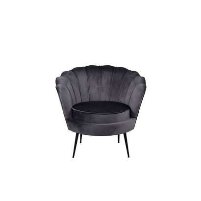 Calais fauteuil velours donkergrijs.