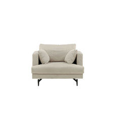 Sofia fauteuil fluweel beige.