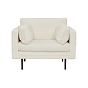 Boom fauteuil teddy stof wit.