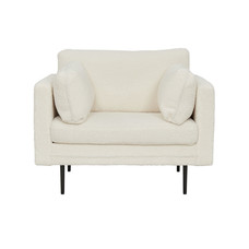 Boom fauteuil teddy stof wit.